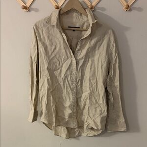 Women's Cream Button-Up Shirt